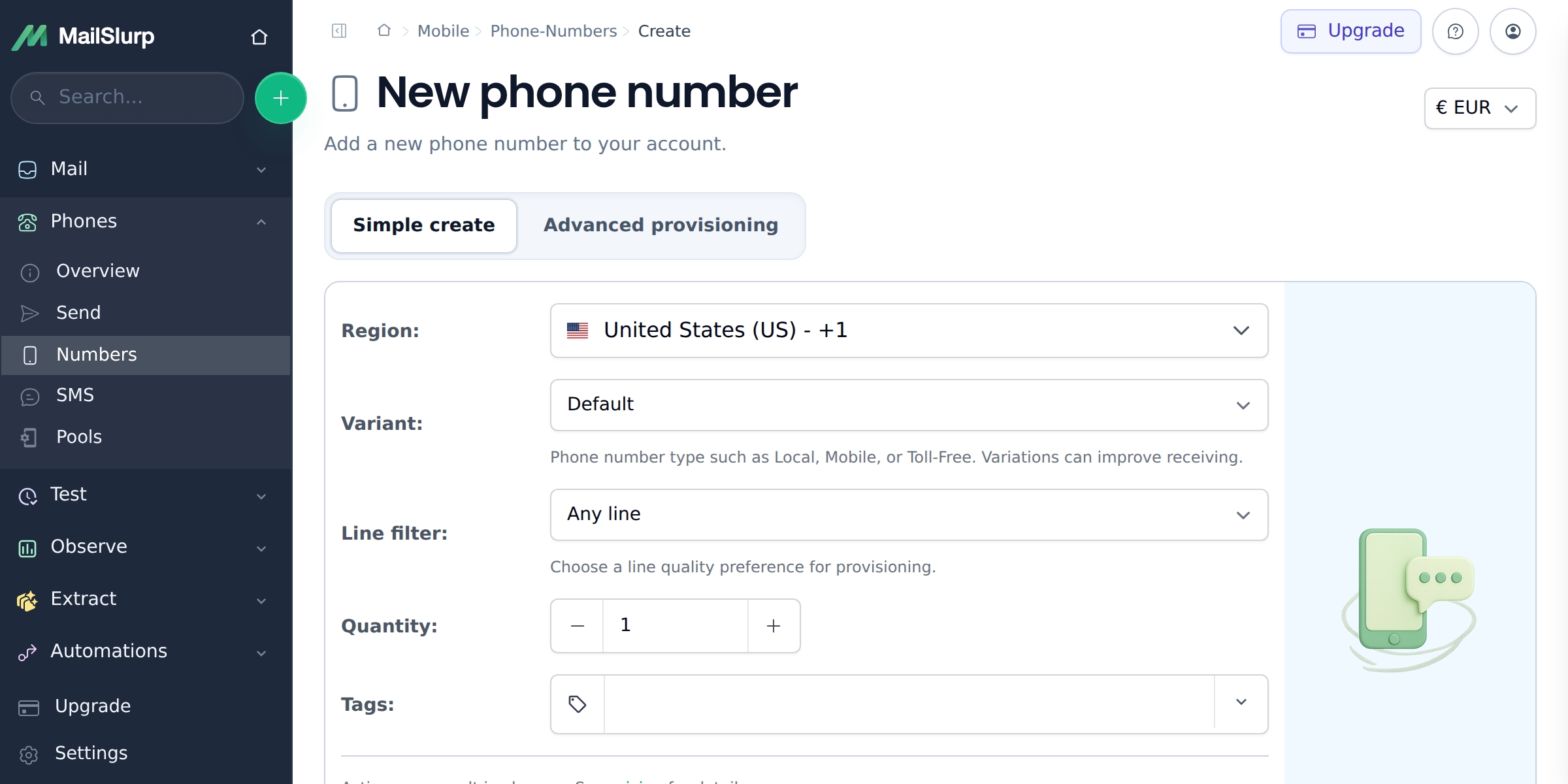 Create phone