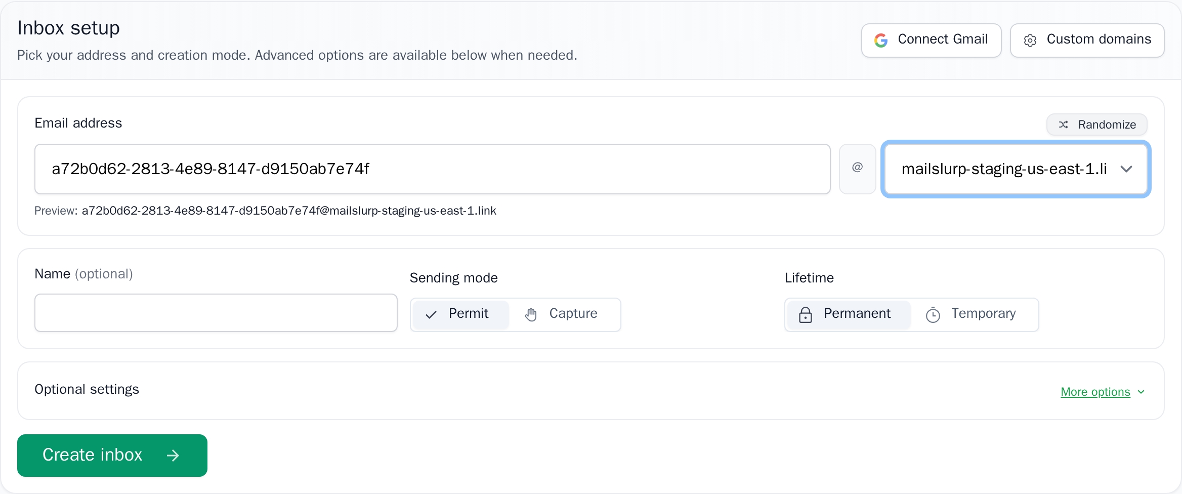 create custom domain