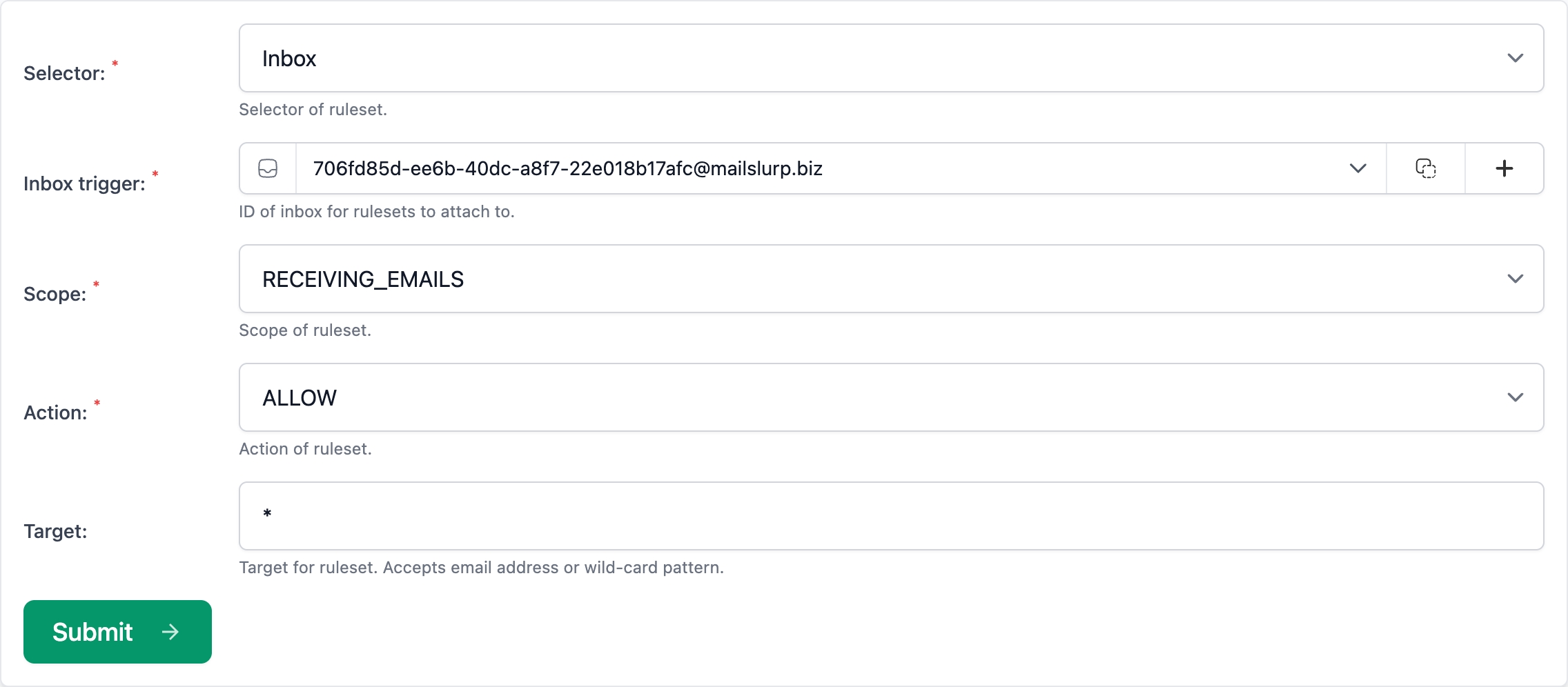 create inbox rules