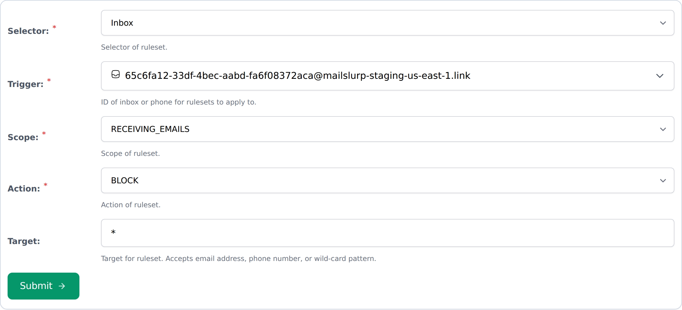 create inbox rules