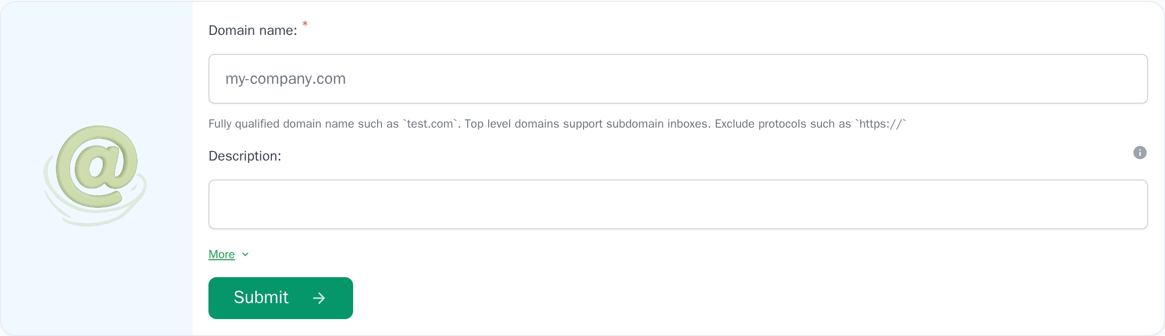 create custom domain