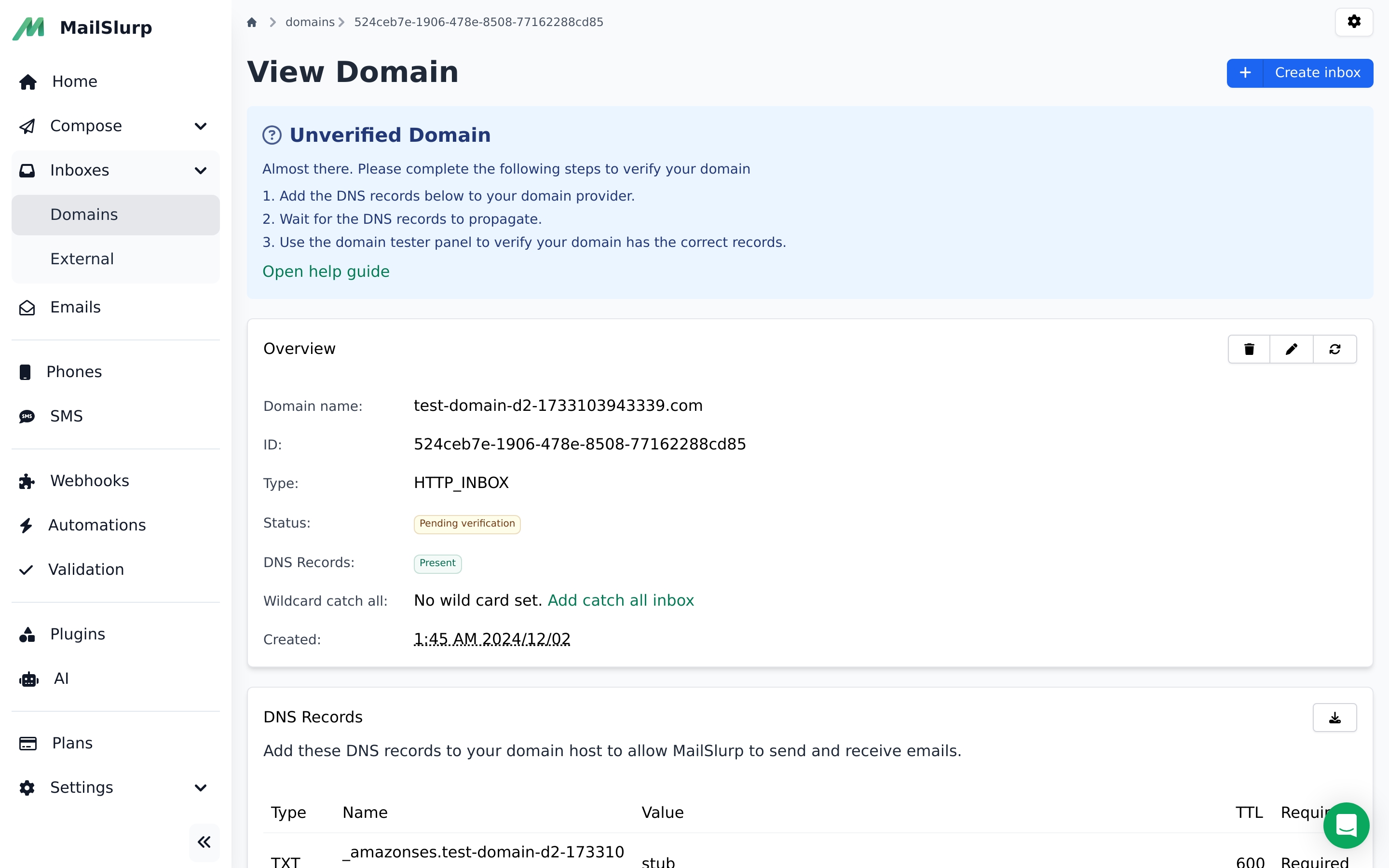 create custom domain