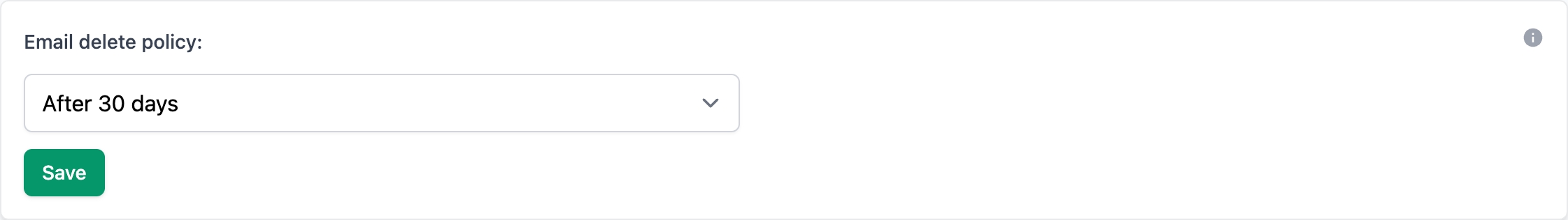 inbox retention